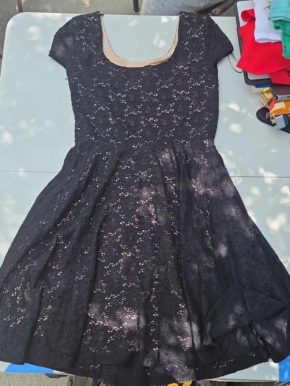 Black Lace Fit & Flare Dress - Classic Elegant Style
